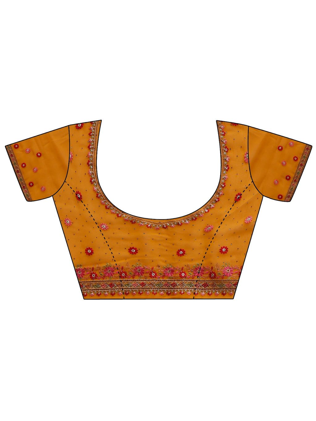 Libas Mustard Embellished Georgette Saree
