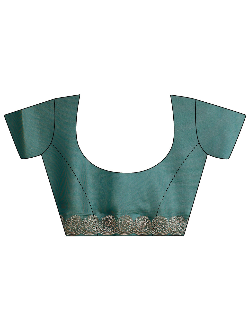 Libas Green Solid Silk Blend Saree