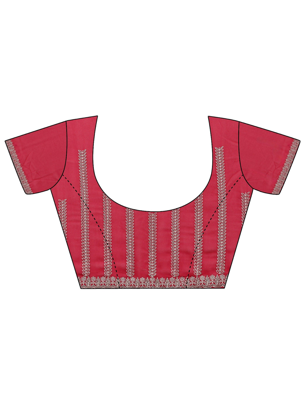 Libas Rani Pink Georgette Saree with Embroidered Border