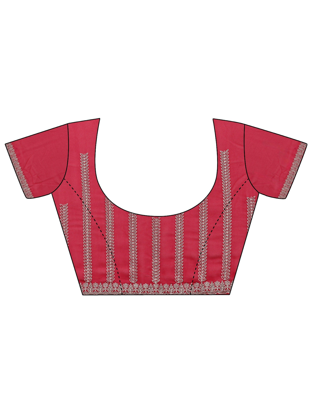 Libas Rani Pink Georgette Saree with Embroidered Border
