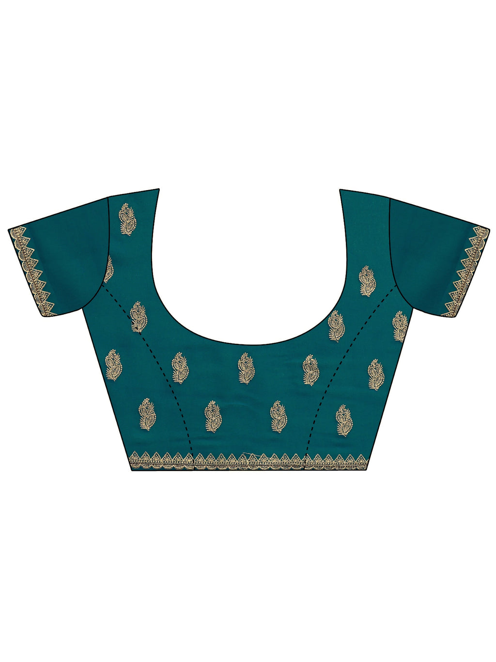 Libas Green Embroidered Georgette Saree