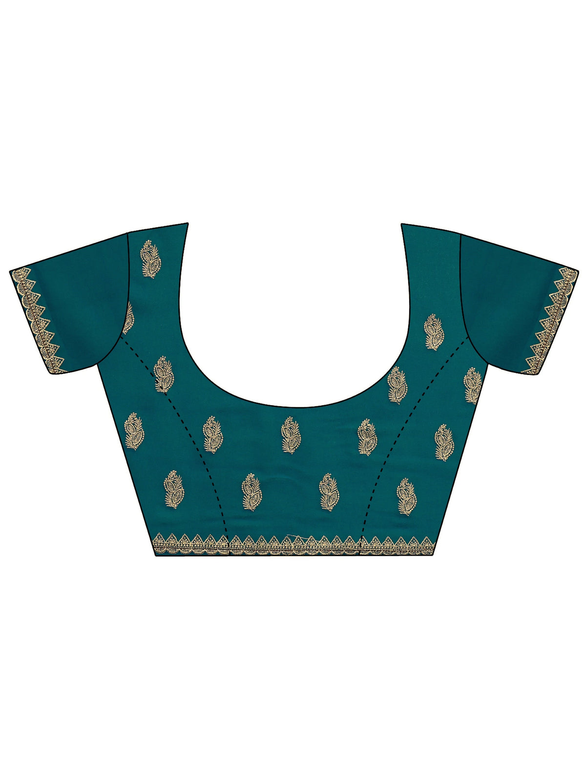 Libas Green Embroidered Georgette Saree