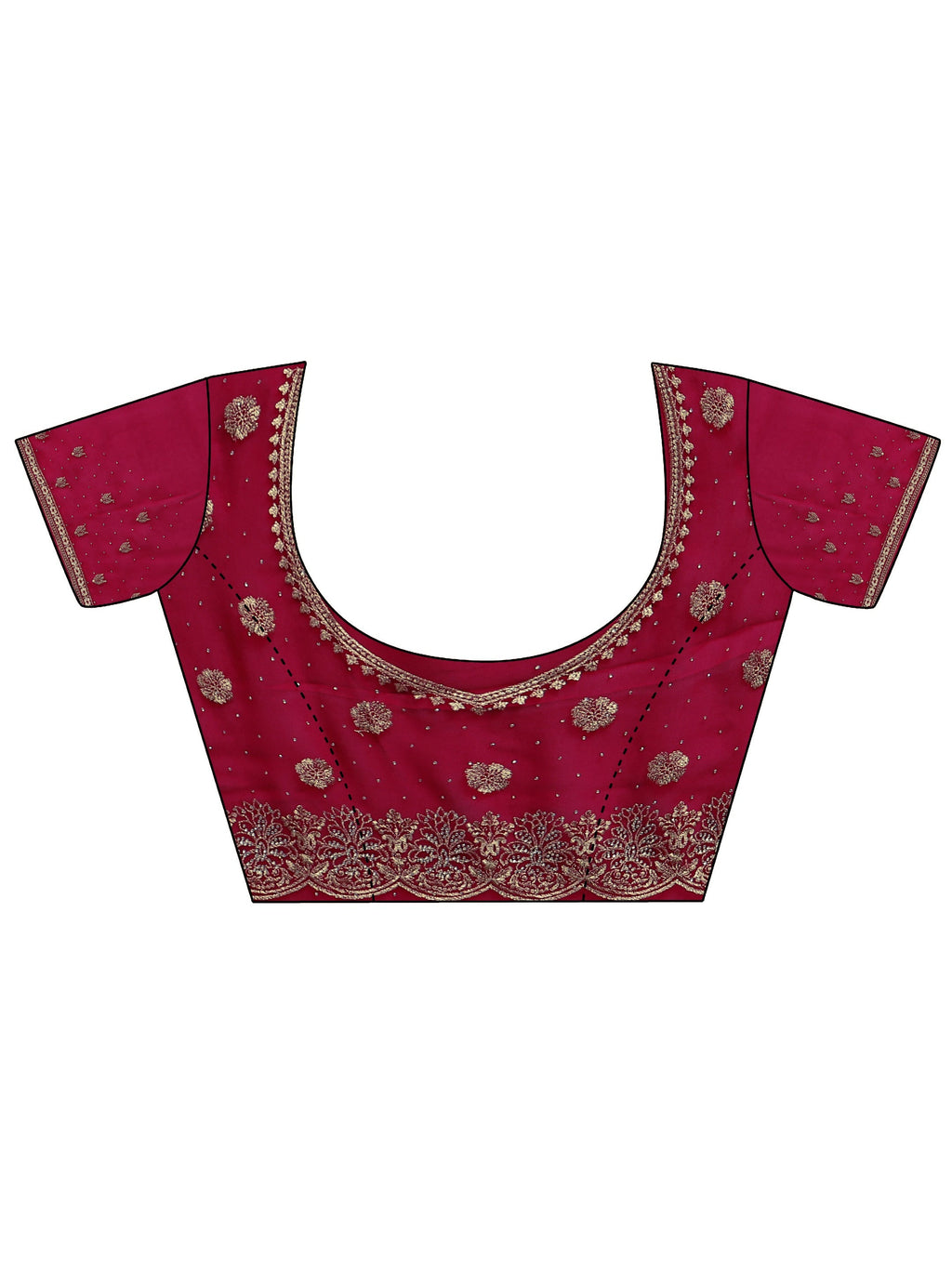 Libas Pink Floral Embroidered Georgette Saree