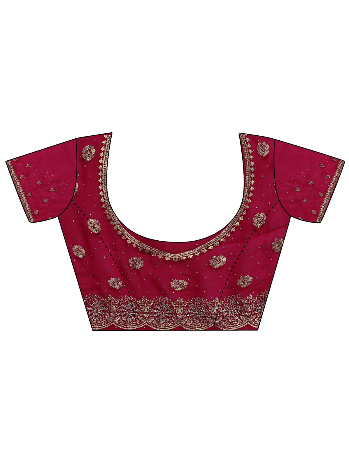 Libas Pink Floral Embroidered Georgette Saree