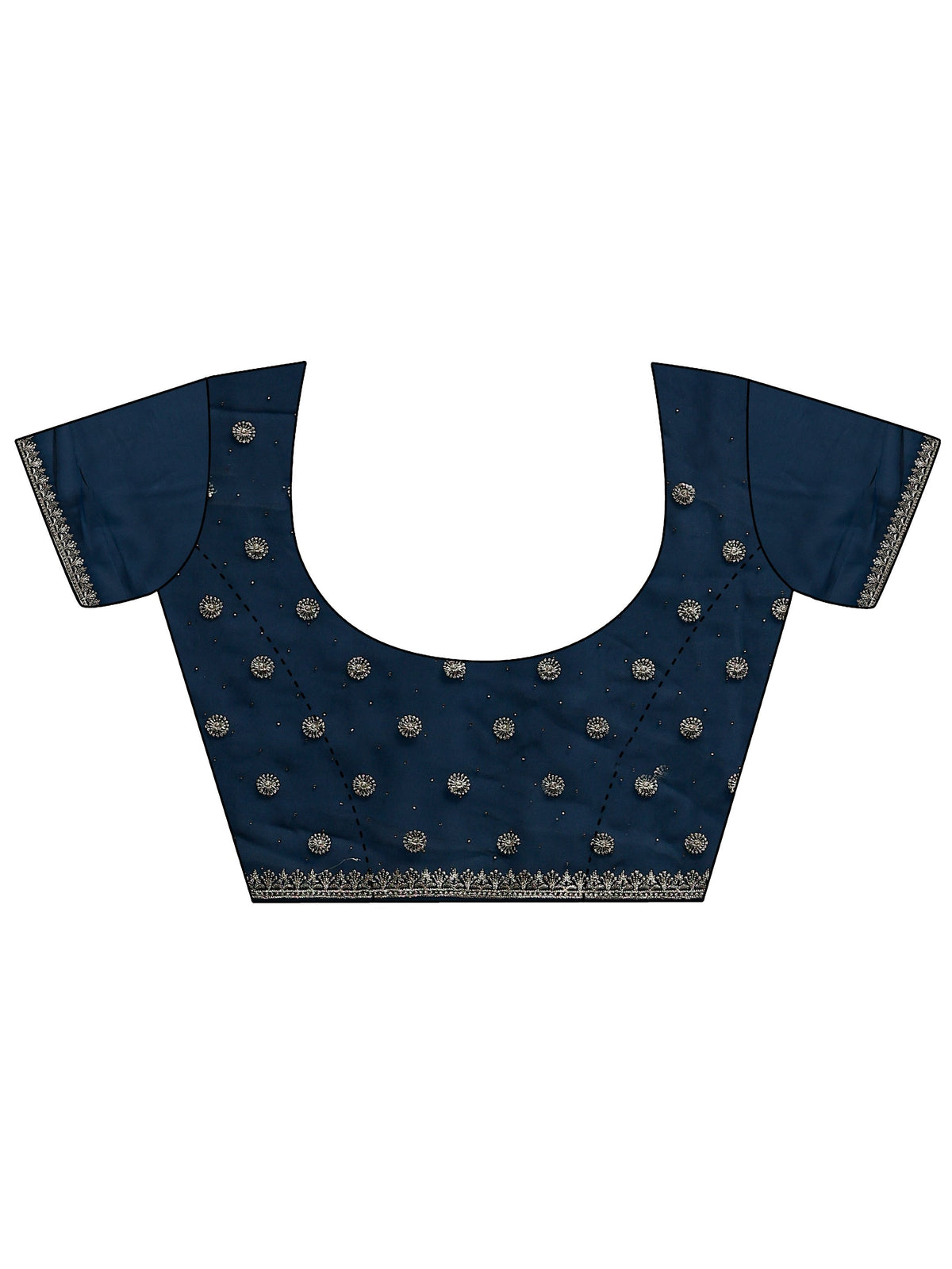 Libas Blue Embroidered Georgette Saree