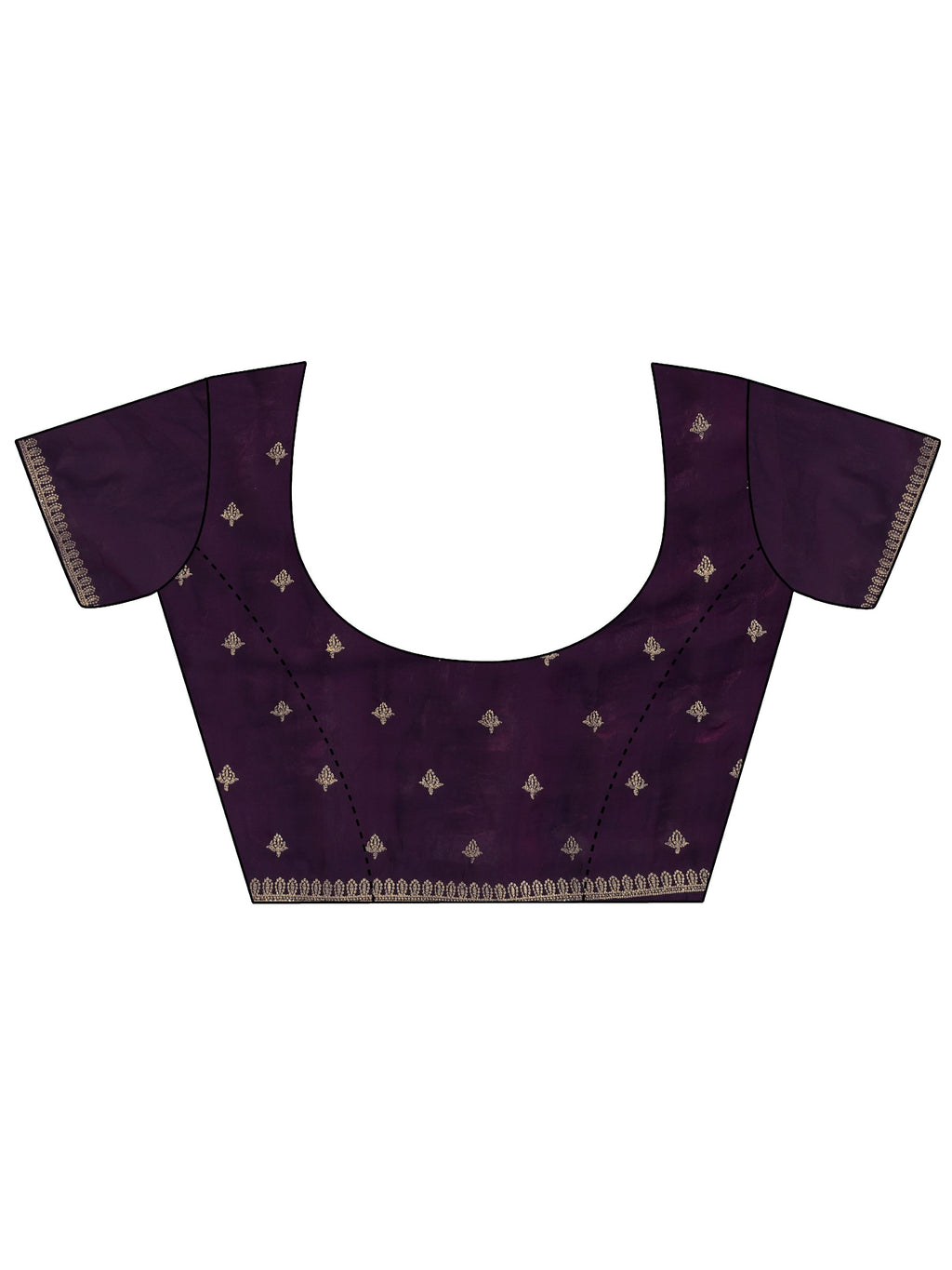 Libas Aubergine Purple Embroidered Tissue Saree