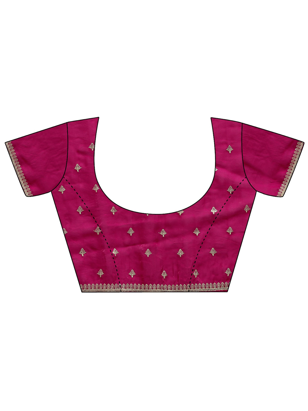 Libas Pink Embroidered Tissue Saree