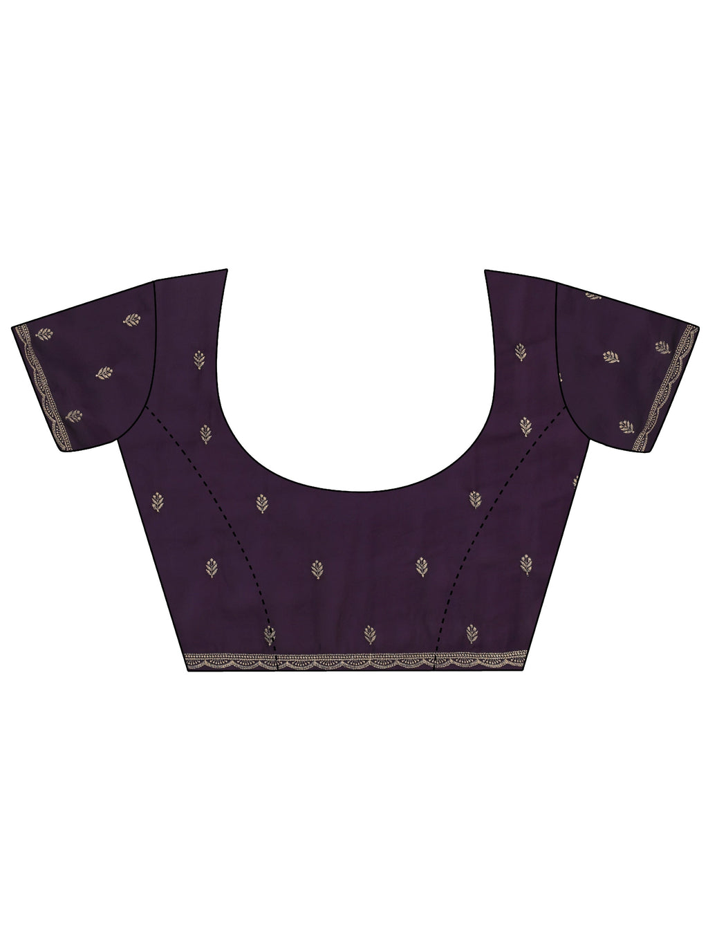 Libas Aubergine Purple Floral Embroidered Georgette Saree