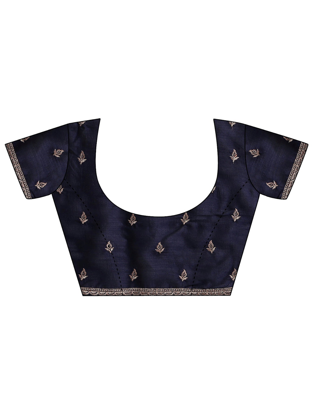 Libas Navy Blue Stone Work Embelllished Silk Blend Saree