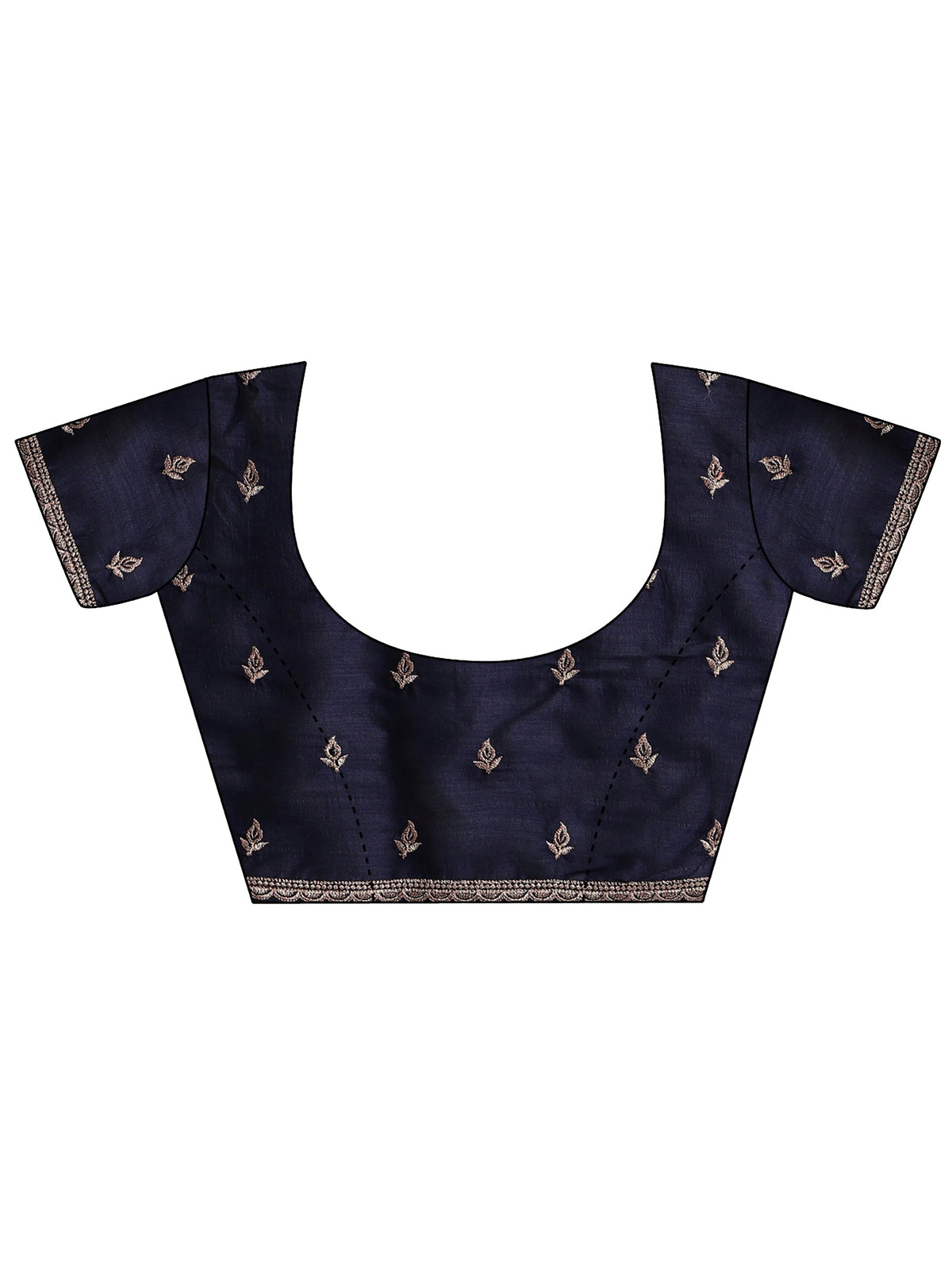 Libas Navy Blue Stone Work Embelllished Silk Blend Saree