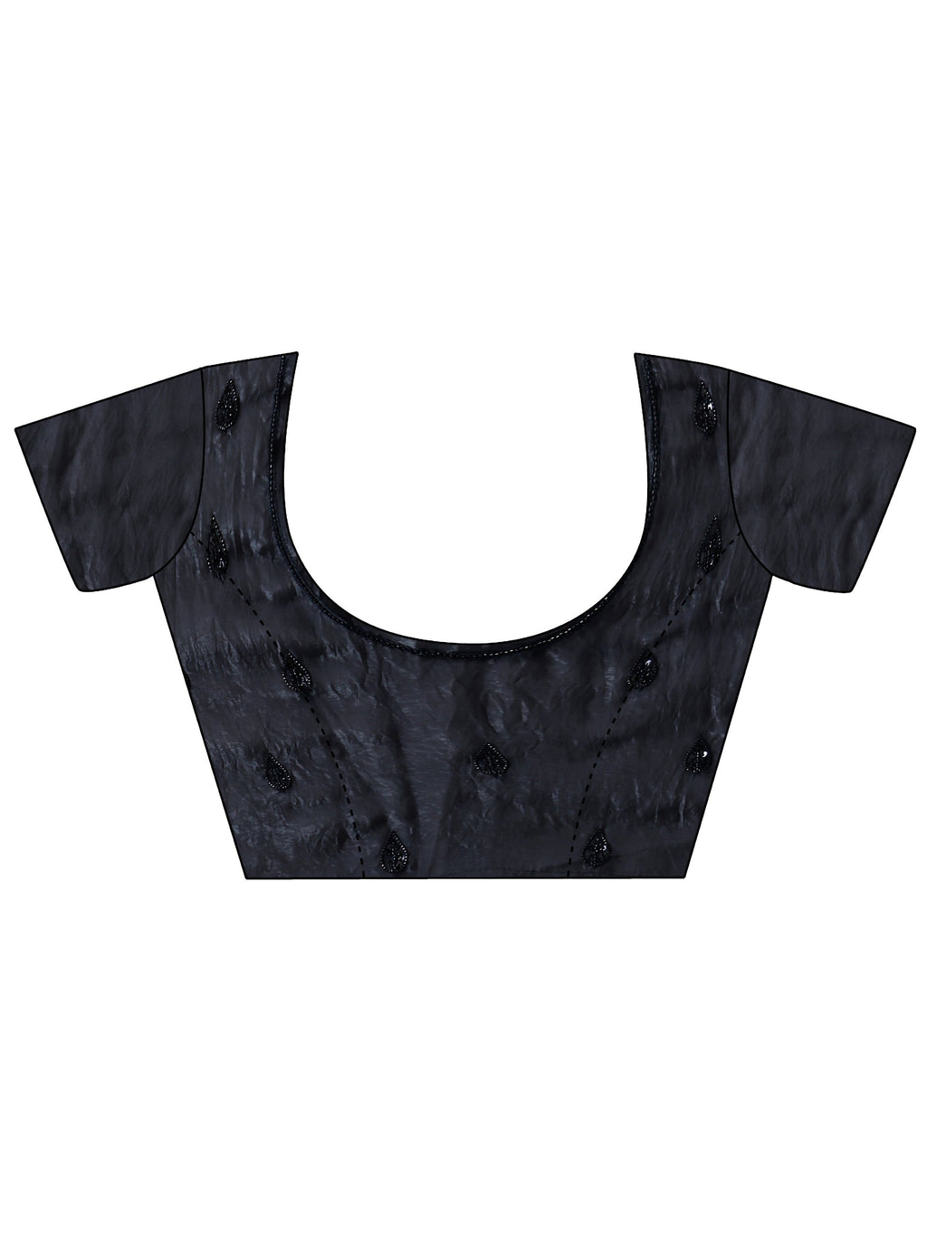 Libas Black Embellished Tissue Saree