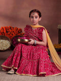 Kids Red Printed Cotton Ready to Wear Lehenga Choli