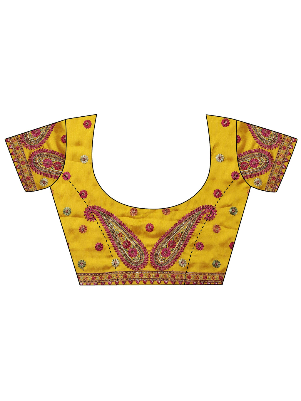 Libas Mustard Solid Chiffon Saree With Unstitched Blouse Piece
