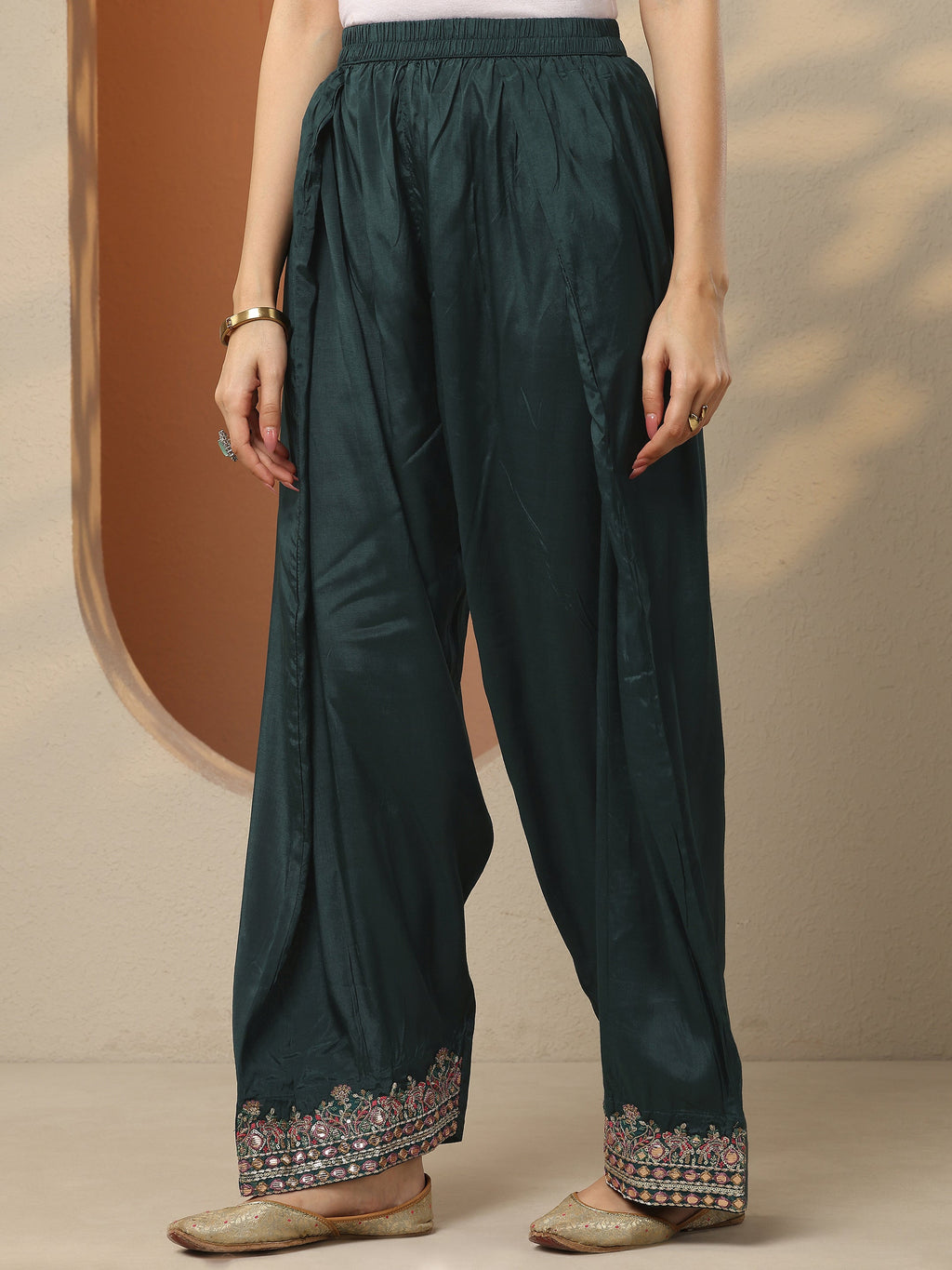 Libas Green Printed Chinon Straight Suit Set With Dupatta
