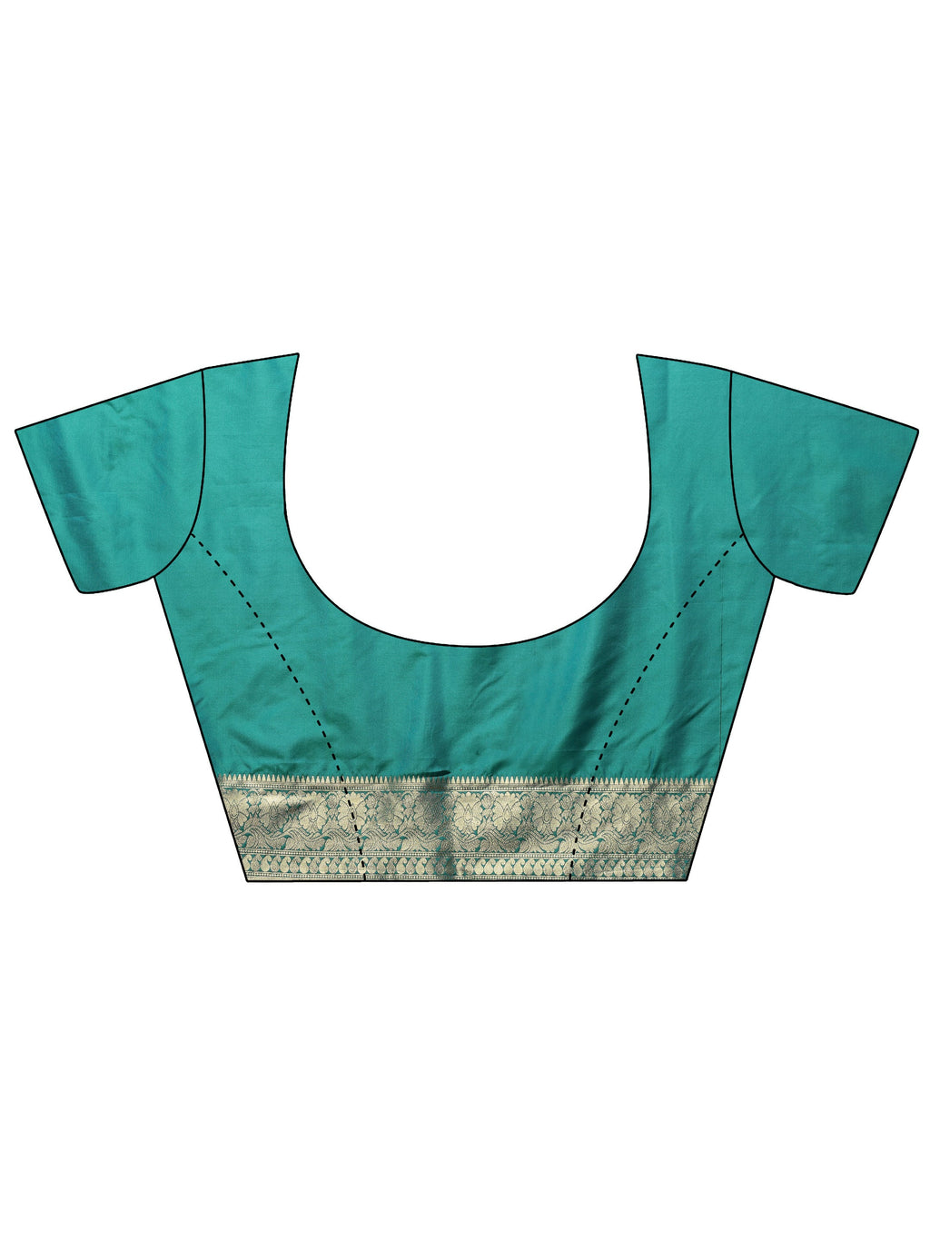 Libas Blue Woven Design Silk Blend Saree With Unstitched Blouse Piece