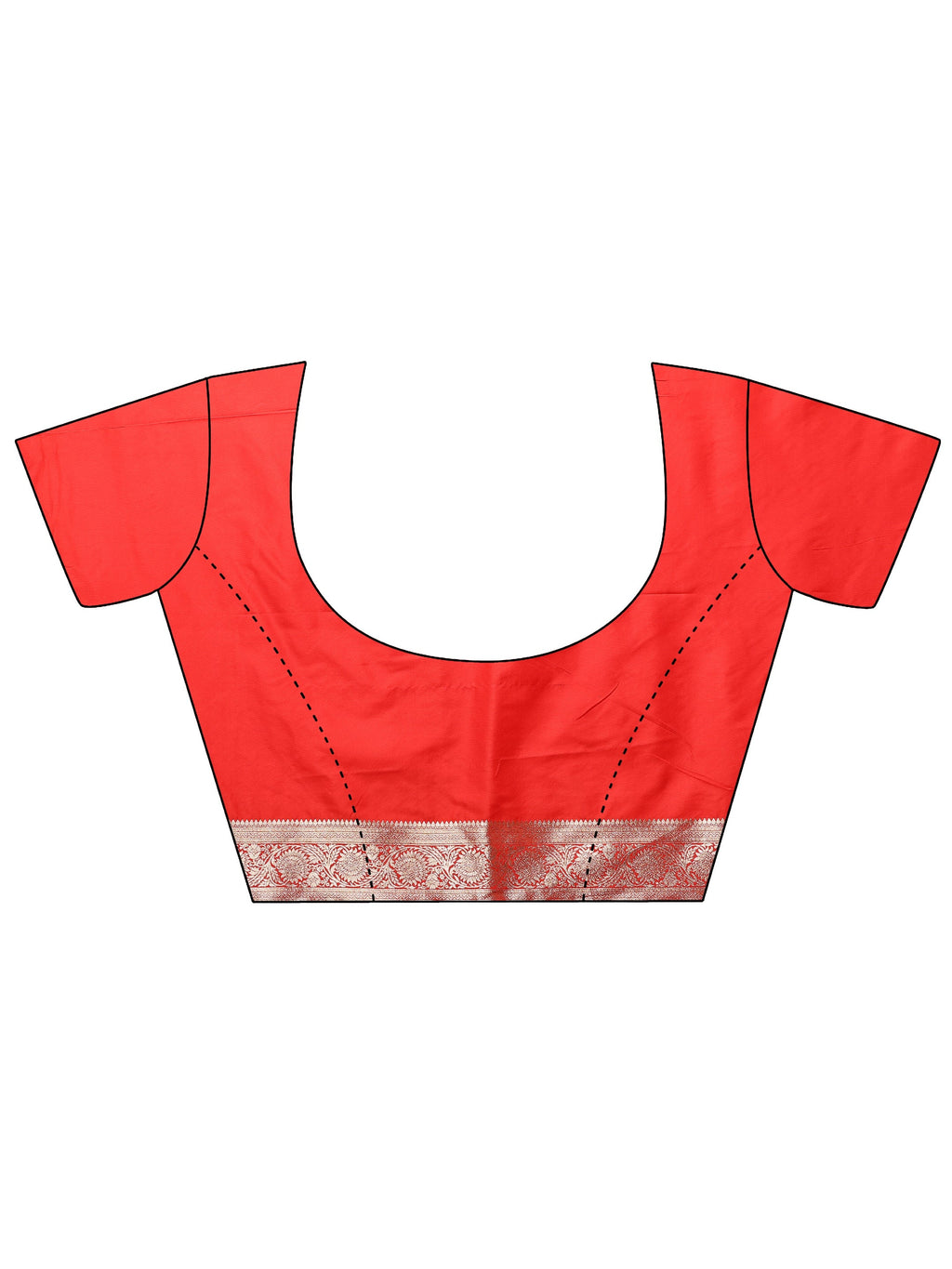 Libas Red Woven Design Silk Blend Saree With Unstitched Blouse Piece
