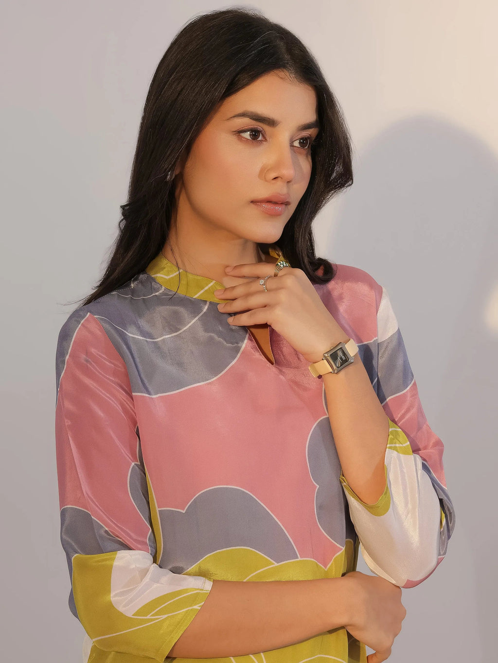 Libas Multi Printed Silk Blend Tunic