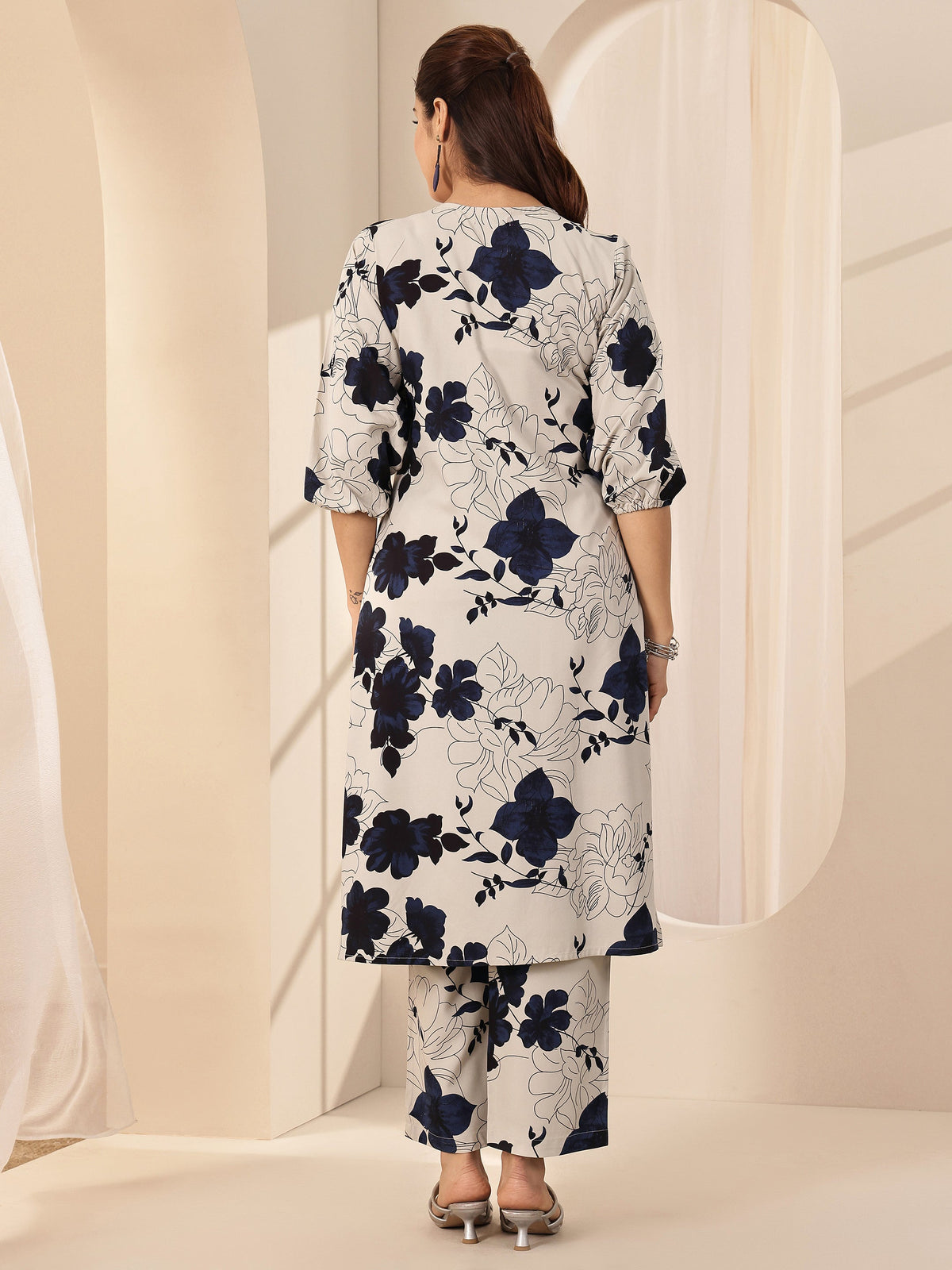 Libas Grey Printed Rayon Co-Ord Sets