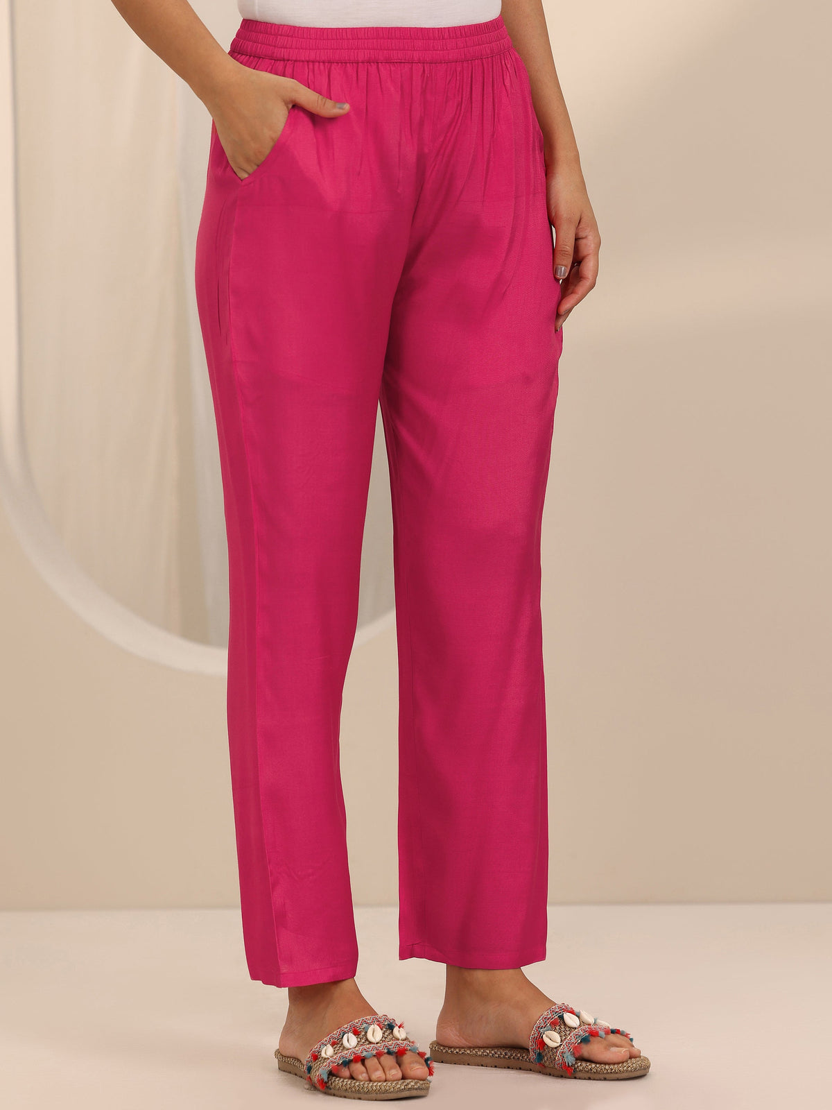 Libas Pink Embroidered Organza Straight Suit Set With Dupatta