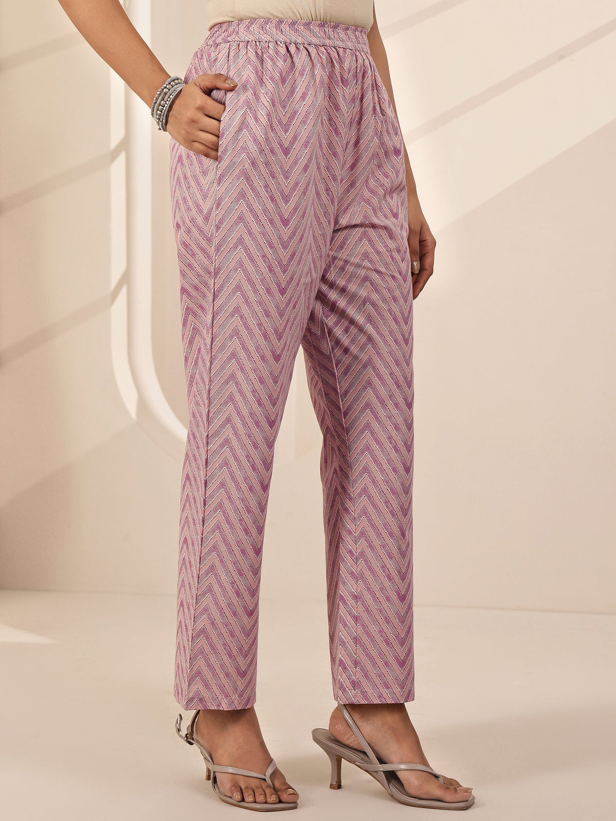 Libas Off White Printed Cotton Straight Suit Sets With Dupatta