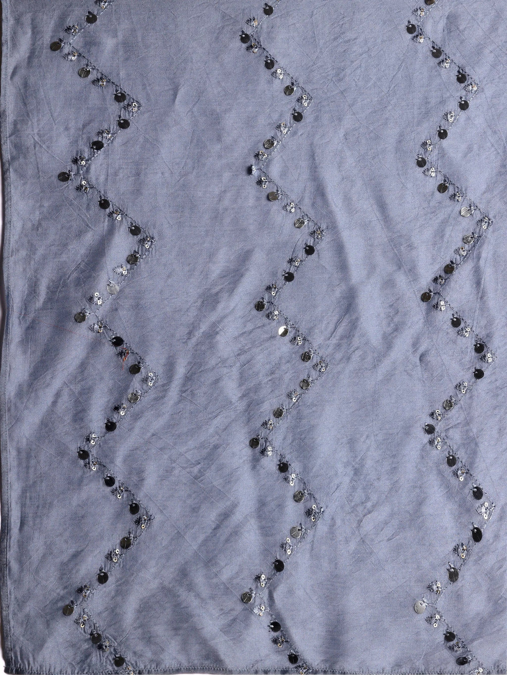 Gerua Grey Yoke Design Silk Blend Straight Suit With Dupatta