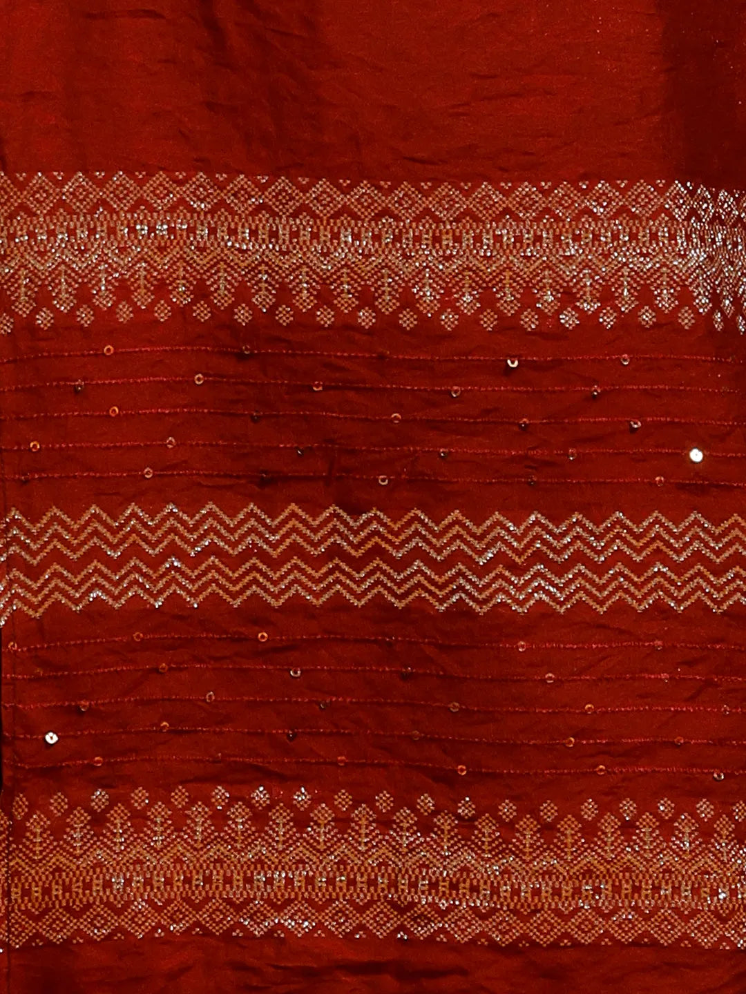 Gerua Maroon Yoke Design Silk Blend Straight Suit With Dupatta