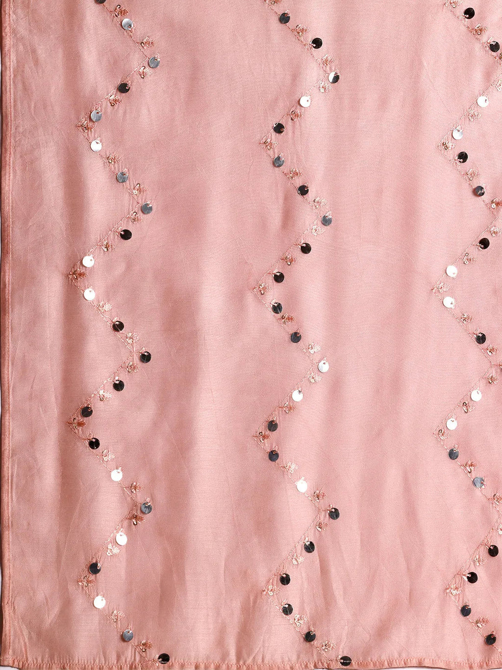 Gerua Peach Yoke Design Silk Blend Straight Suit With Dupatta