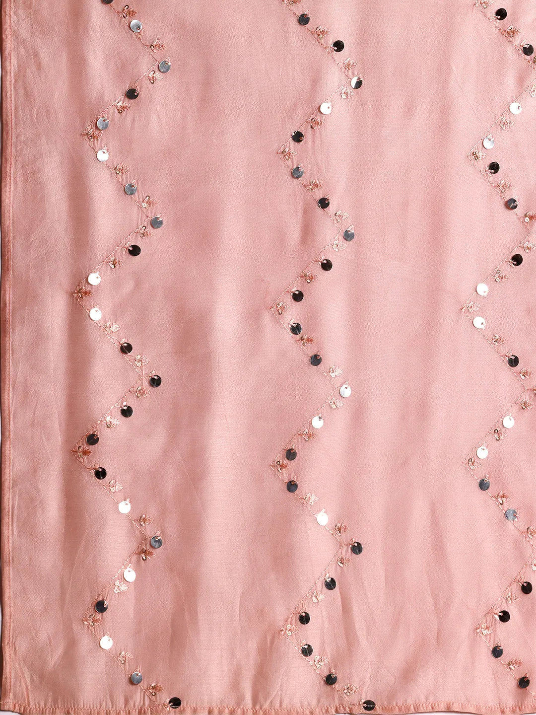 Gerua Peach Yoke Design Silk Blend Straight Suit With Dupatta