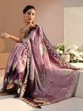 Libas Lavender Mandala Art Embroidered Ombre Silk Blend Saree