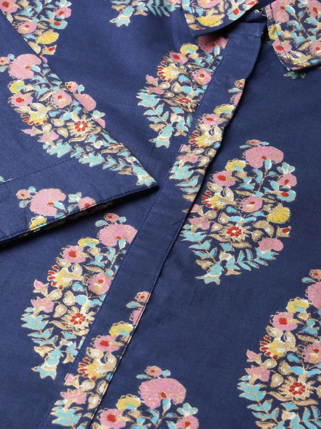 Libas Blue Printed Cotton Kurta
