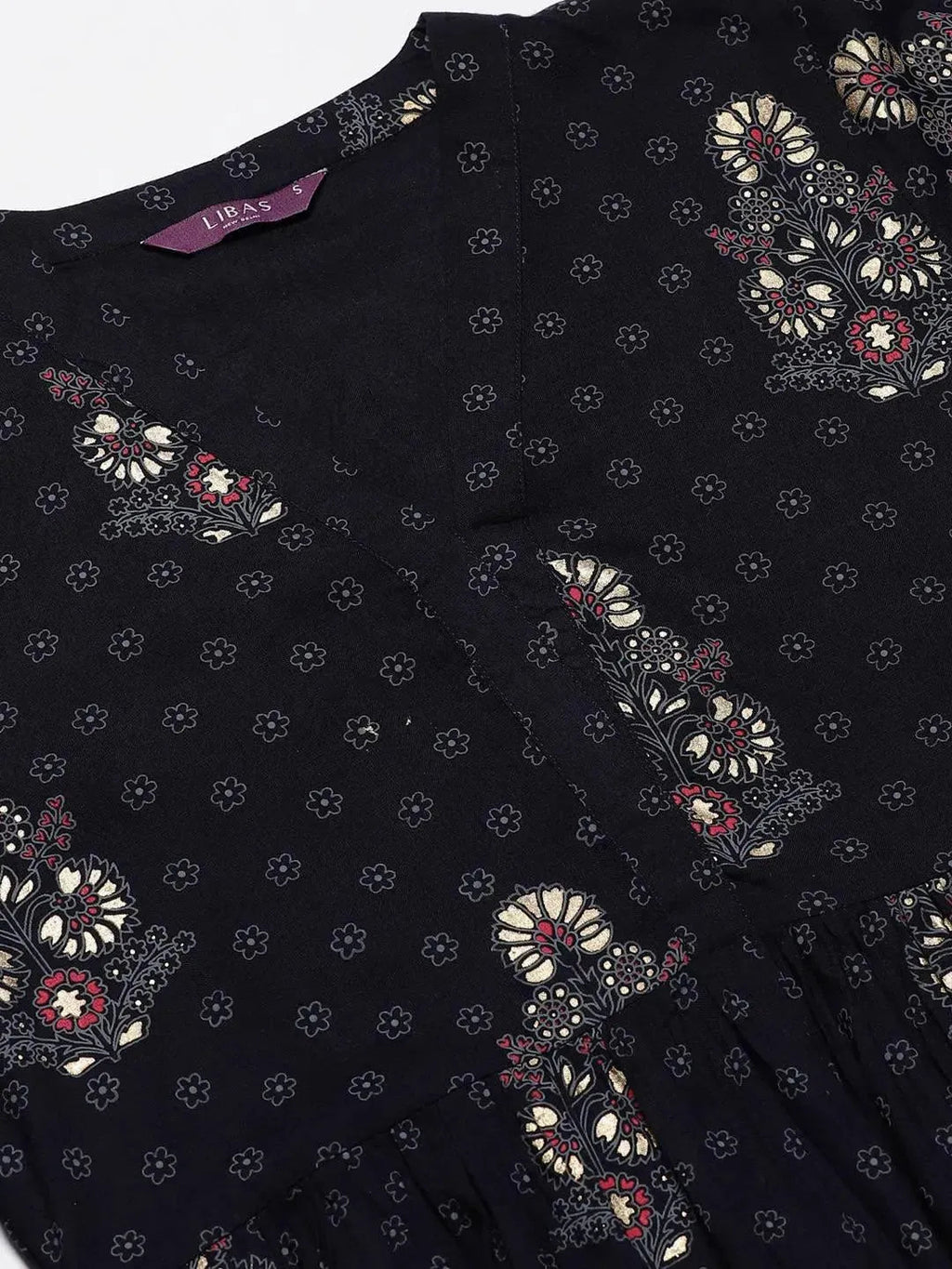 Libas Blue Printed Rayon Kurti