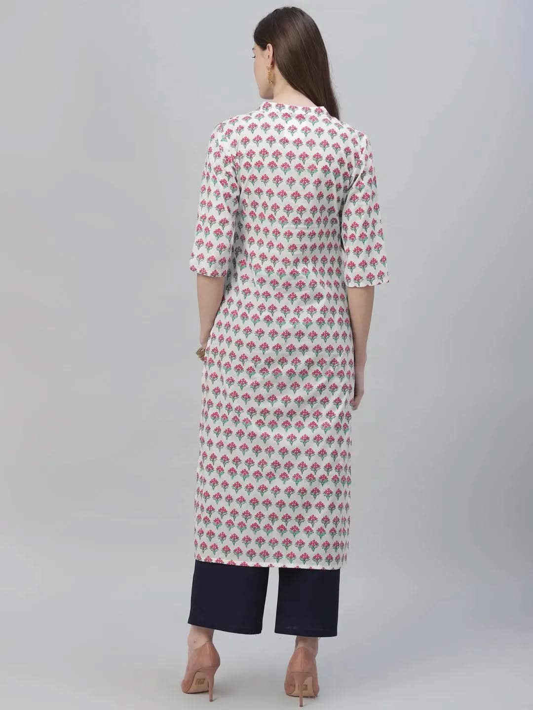 Libas Multicoloured Printed Cotton Kurta