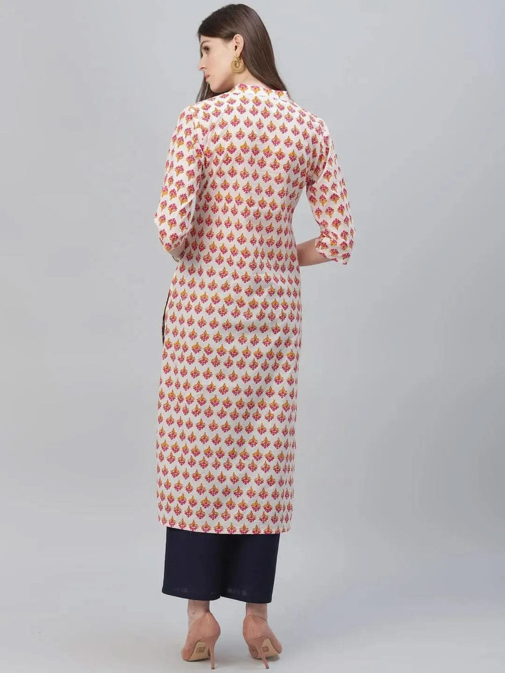 Libas Multicoloured Printed Cotton Kurta