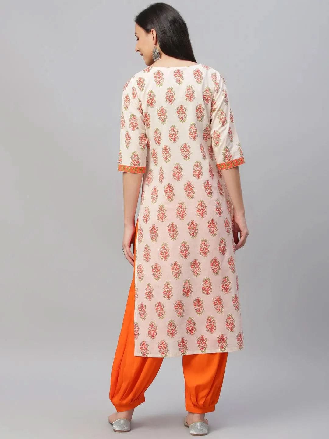 Libas Multicoloured Printed Cotton Kurta