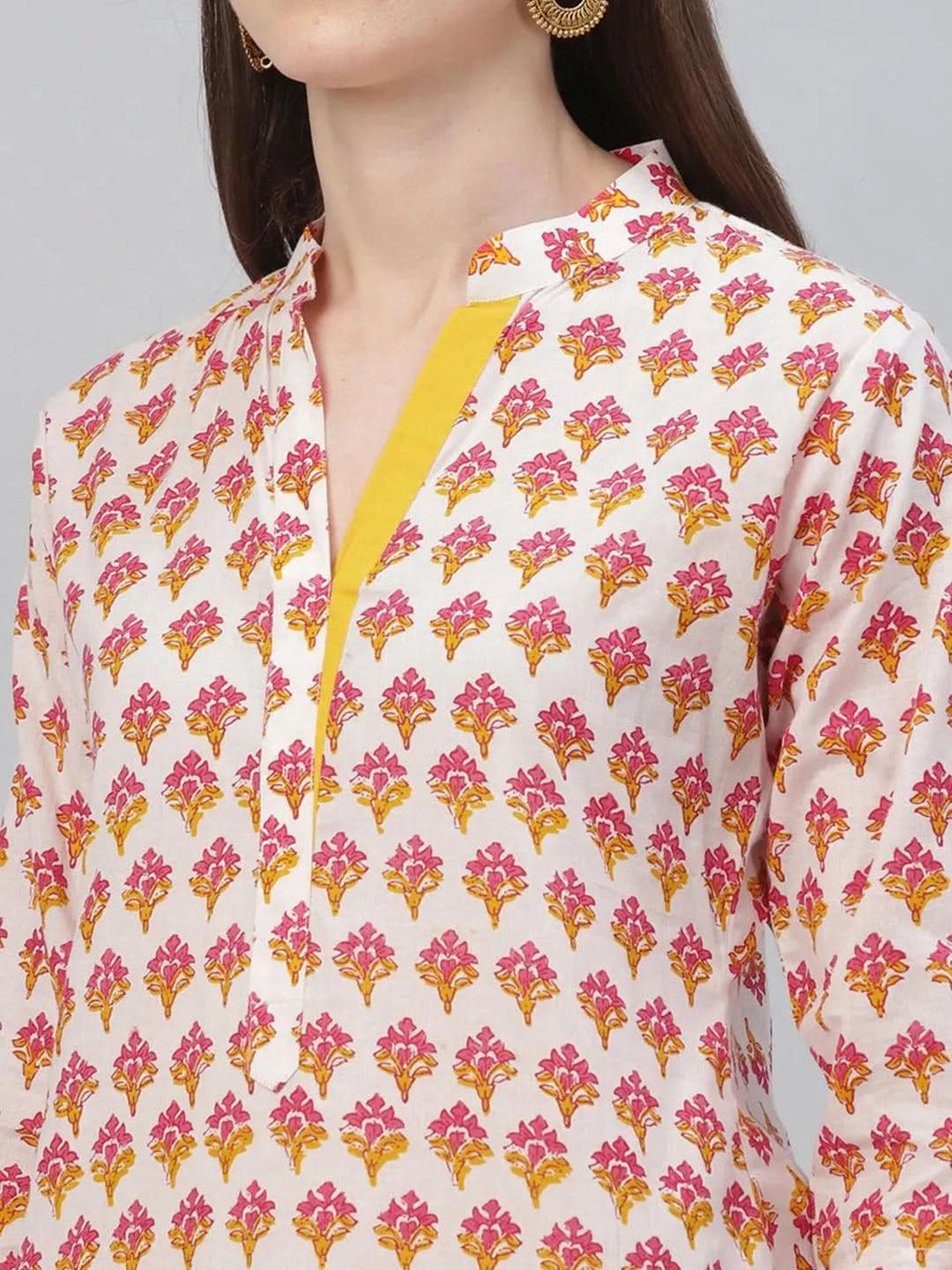 Libas Multicoloured Printed Cotton Kurta