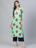 Libas Multicoloured Printed Rayon Kurta