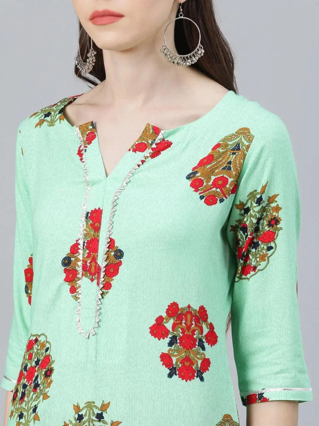 Libas Multicoloured Printed Rayon Kurta