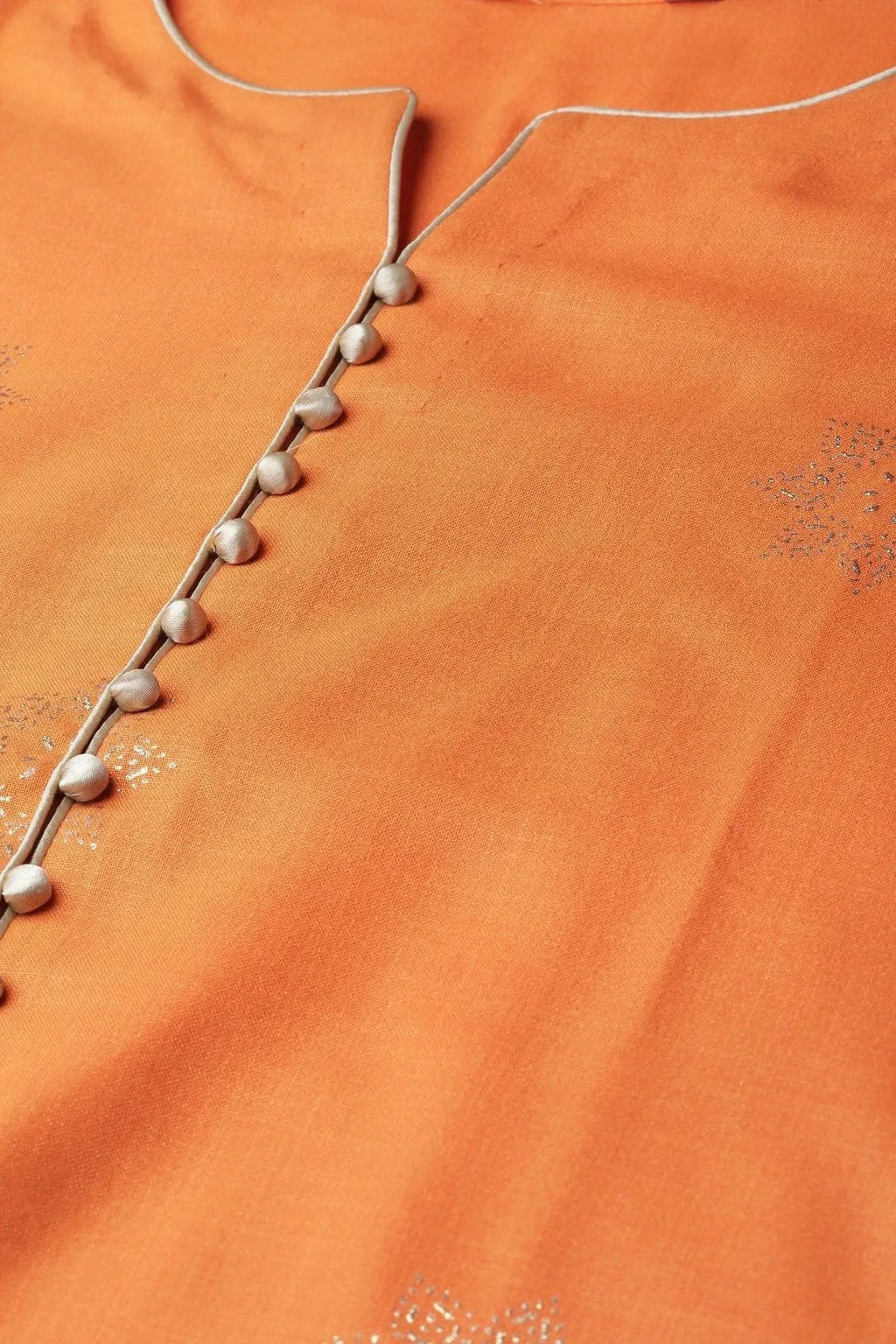 Libas Orange Printed Cotton Kurta
