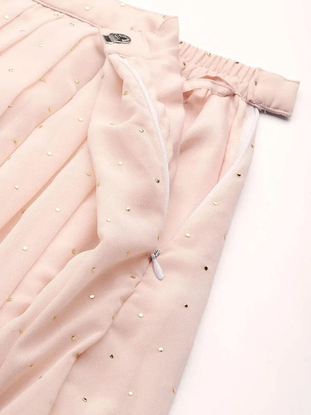 Libas Pink Embellished Georgette Skirt
