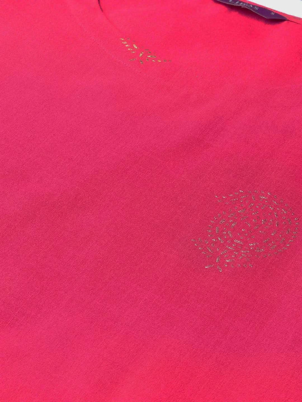 Libas Pink Printed Cotton Kurta