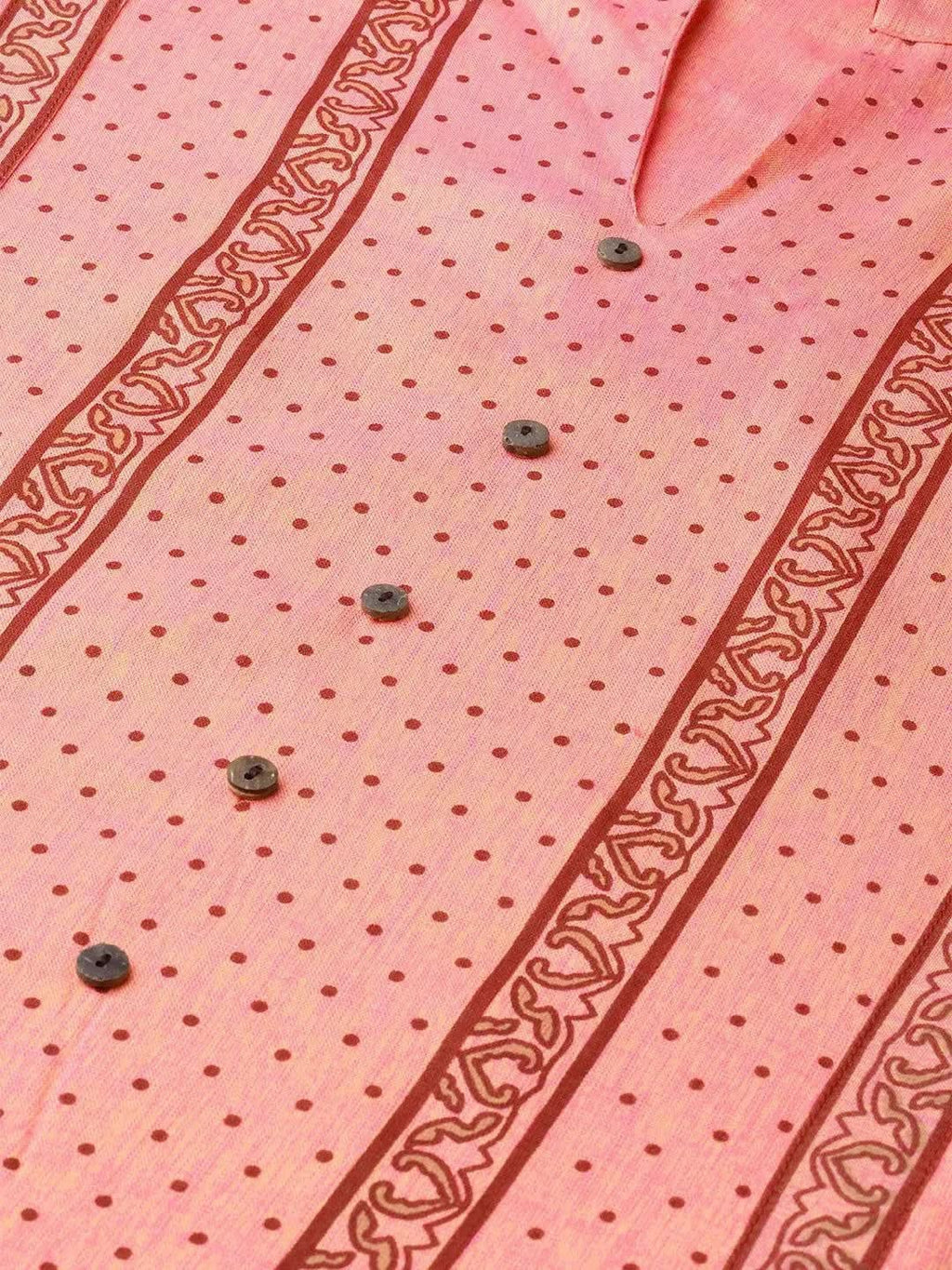 Libas Pink Printed Rayon Kurta