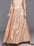 Gerua Pink Self Design Brocade Skirt